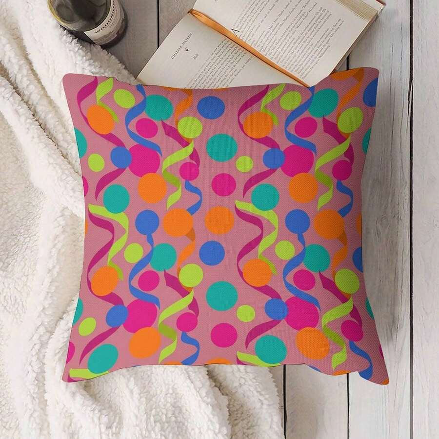 Pillow Insert 18X18 - غطاء وسادة مزخرف بطباعة كونفيتي جريئة