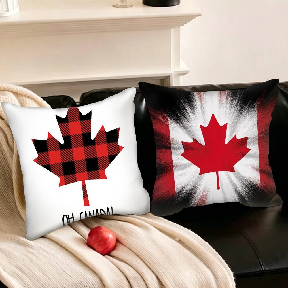 Home Textiles Canada - غطاء وسادة مربع الشكل بتصميم ورقة