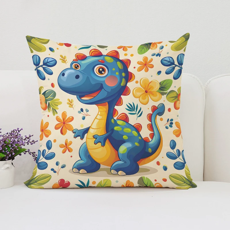 Home Landing Textiles - غطاء وسادة على شكل ديناصور لاند