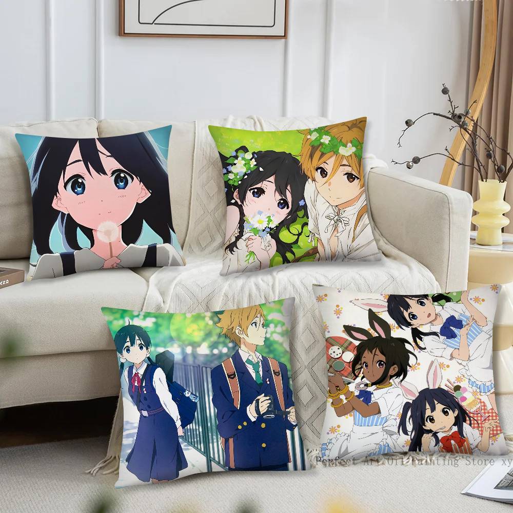 Home Textiles Market - غطاء وسادة مربع بتصميم أنمي تاماكو