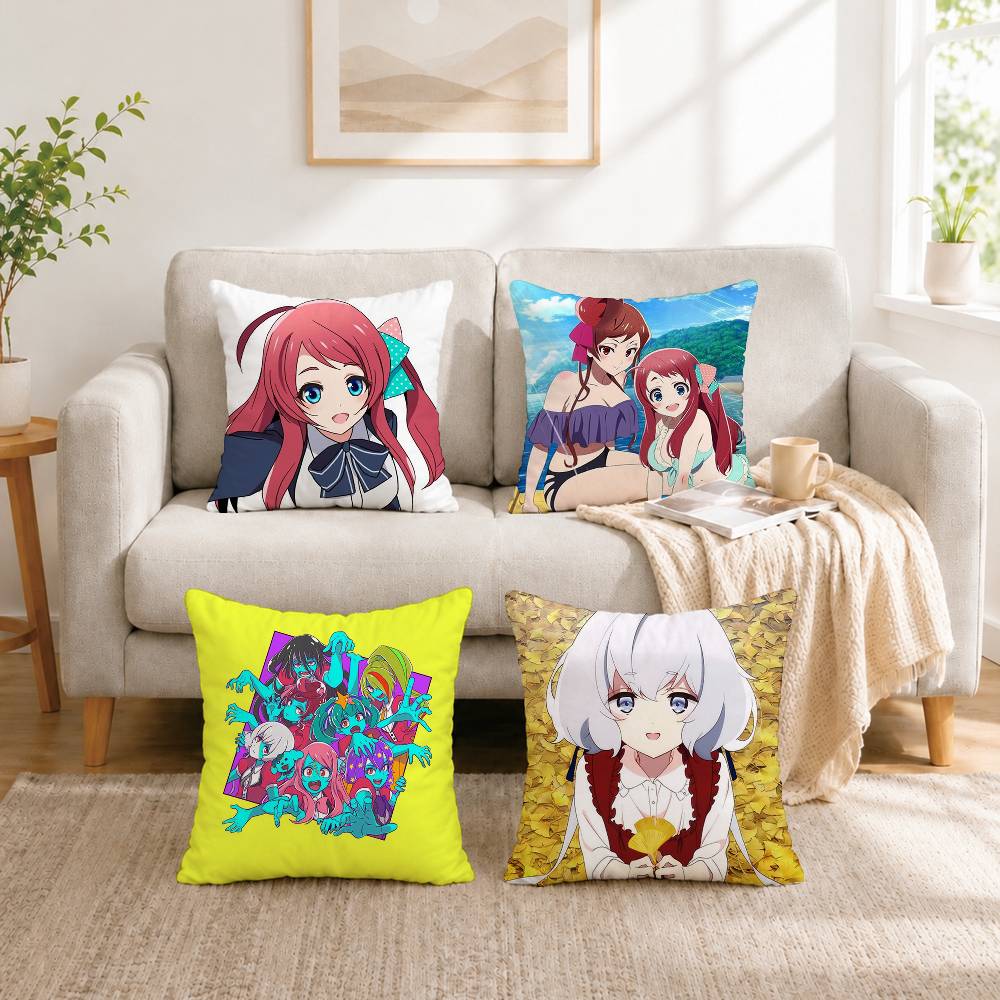 Home Landing Textiles - غطاء وسادة مربع الشكل من A-Anime