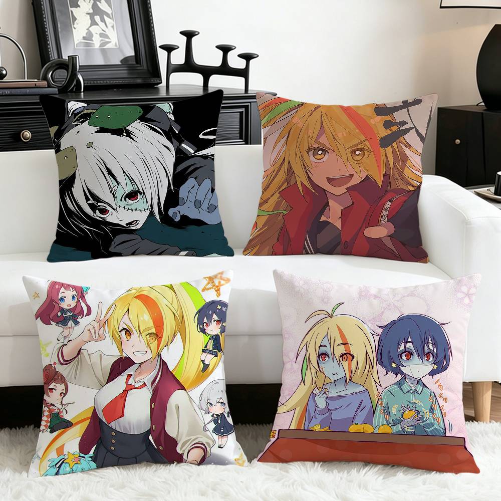 Home Landing Textiles - غطاء وسادة مربع الشكل من Anime