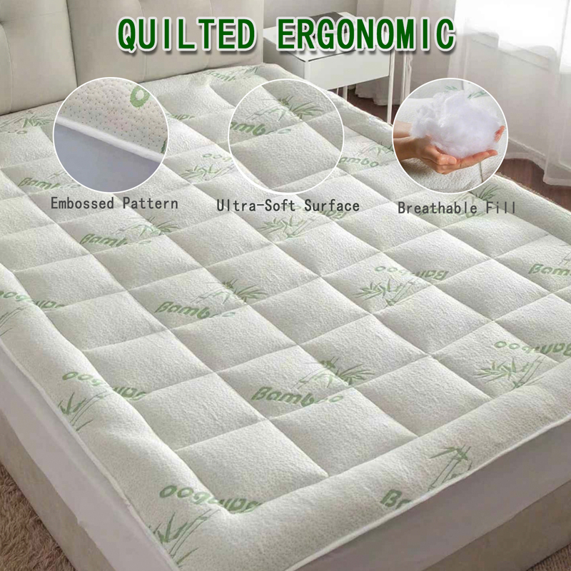 مرتبة علوية من فسكوزي من الخيز - مراجعة Mattress Pad Topper وسعره