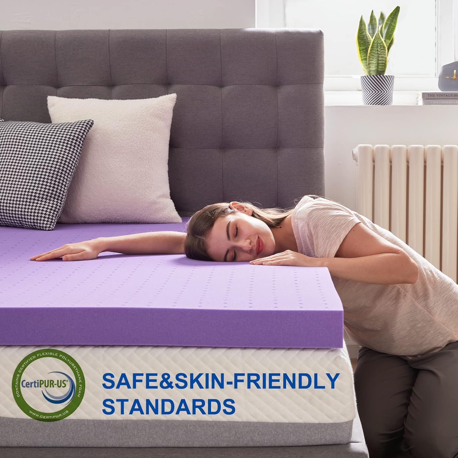 غطاء فراش من الجل المطاطي، بسم - مراجعة Mattress Pad Topper وسعره