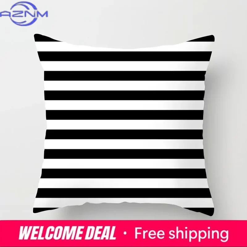 غطاء وسادة مزخرف بخطوط سوداء ل - مراجعة Home Lines Textiles وسعره