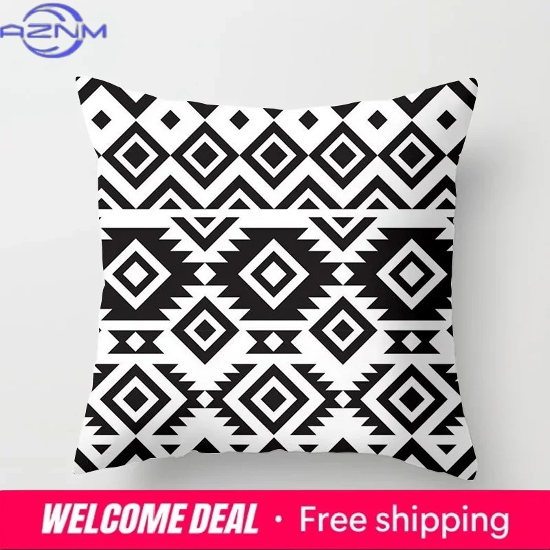 غطاء وسادة مزخرف بخطوط سوداء ل - مراجعة Home Lines Textiles وسعره
