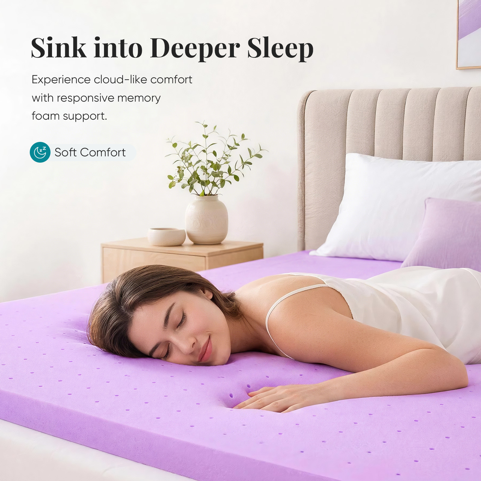 غطاء فراش من الفوم المبرد بسمك - مراجعة Mattress Pad Topper وسعره