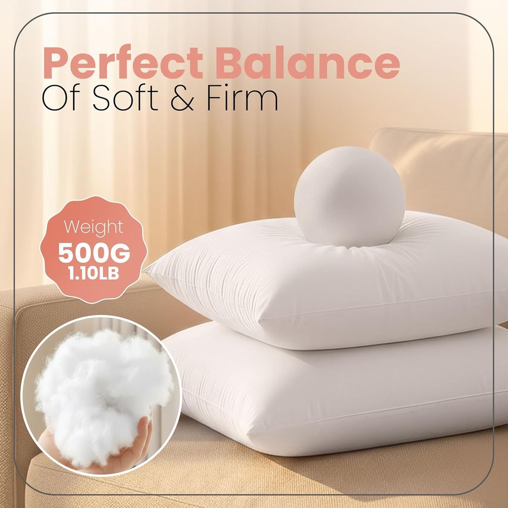 زوج من الوسائد البيضاء مقاس 18 - مراجعة Pillow Insert 18X18 وسعره